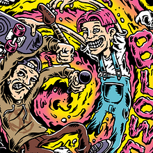 1234! Musiczine – Blowfuse. Traditional illustration project by Joel Abad - 08.31.2015