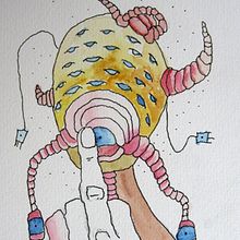 Serie Ojos . Traditional illustration project by otto esperón - 10.07.2013