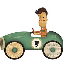 Vehículos de época. Een project van Traditionele illustratie van Elena Catalán - 08.10.2013