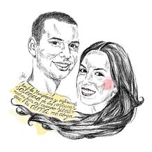 Retratos línea y acuarela . Design & Ilustrație tradițională de ruth_dominguez - 10.11.2013