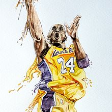 Kobe Bryant. Un projet de Illustration traditionnelle de daniel berea barcia - 13.10.2013