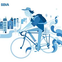BBVA / Blue Joven. Un proyecto de Diseño e Ilustración tradicional de Rebombo estudio - 16.10.2013
