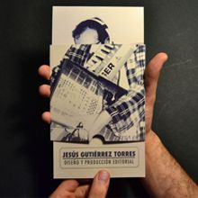 Desplegable biográfico. Design project by Jesús Gutiérrez Torres - 10.25.2013