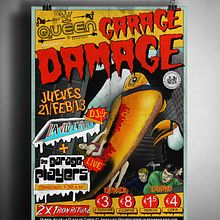 Garage Damage. Design, Traditional illustration, and Music project by Jacobo García Peñalver - 11.03.2013
