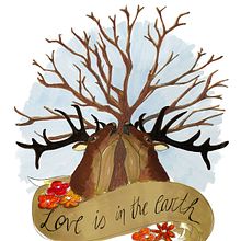 Love is in the earth. Design, and Traditional illustration project by Anna Alcón - 11.06.2013