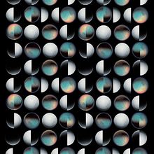 Moon pattern. Design, and Traditional illustration project by Sonia Castillo - 11.07.2013