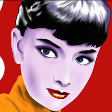 Ilustración Audrey Hepburn. Traditional illustration project by Núria Rifà Bonells - 11.09.2006