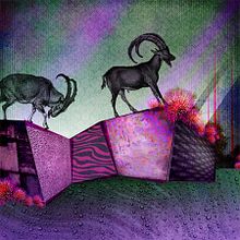 cabras, león y tigres. Design, Photograph, and Traditional illustration project by elena vera - 11.14.2013