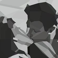 Geometric Le baiser de l'hôtel de ville. 1950 . Projekt z dziedziny Kino, film i telewizja, Trad, c i jna ilustracja użytkownika Sergio Gómez - 17.11.2013