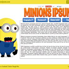 Minions Ipsum. Design, e Programação  projeto de Carlos Alberto - 24.11.2013
