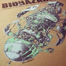Biohazard Poster . Un projet de Illustration traditionnelle, Publicité , et Musique de Juan Esteban Rodríguez - 26.11.2013
