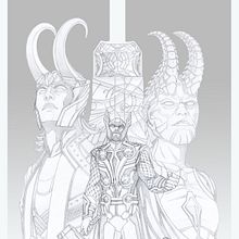 Thor and the Jötunheim rulers. Traditional illustration project by Fernando Cano Zapata - 05.14.2013