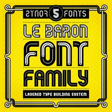 Le Baron - Free Font Family. Design, T, pograph, and Graphic Design project by mimetica - 11.28.2013