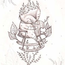 Sentado sobre mi caballito de madera. Traditional illustration project by pipah - 11.29.2013