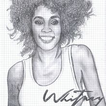 Whitney Houston. Un proyecto de Ilustración tradicional de Maria Martinez - 03.12.2013