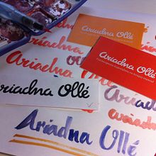 Lettering Ariadna Ollé. Design project by Alexis Diaz Garduño - 12.04.2013