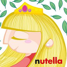 Sticker personalizado para Nutella. Design, and Traditional illustration project by Iván Villarrubia - 12.06.2013