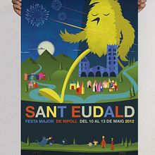 Festa Major de Ripoll. Design, Traditional illustration, and Advertising project by Rafa Garcia - 08.04.2011