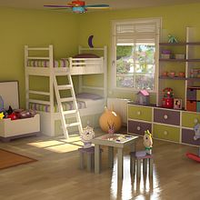 habitacion infantil_3d. 3D project by carolina esteban ramirez - 01.08.2014