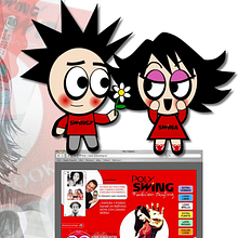 Ilustración mascotas Polyswing. Un proyecto de Publicidad de Núria Rifà Bonells - 17.12.2009