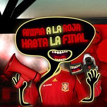 Microsite CEPSA "Aníma a La Roja". Design, Traditional illustration, and Advertising project by Iñigo Orduña - 02.02.2011