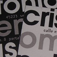 Tarjetas personales Antonio y Cristina. Un projet de Design  de Antonio Jimenez Rivas - 19.05.2009