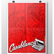 Póster Cafe-Tertulia Casablanca. Un proyecto de Diseño e Ilustración tradicional de Juanjo-se Peñalver - 26.12.2013