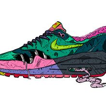 Nike am1 "Z" Ein Projekt aus dem Bereich Design, Traditionelle Illustration und Werbung von Javier KF - 19.12.2013