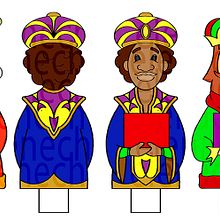 caja tres reyes magos . Traditional illustration, and Advertising project by Elena Doménech - 12.29.2013
