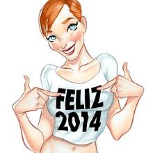 Feliz año 2014. Traditional illustration project by Fernando Vicente - 12.30.2013