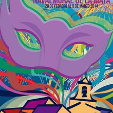 Cartel Carnaval Navalmoral de  la Mata. Design, and Traditional illustration project by Pablo Fernandez Diez - 12.09.2013