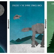 Carteles Minimalistas de Star Wars. Design project by Javi Rodríguez - 01.07.2014