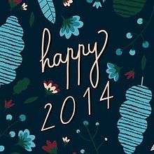 Happy 2014 - Postal. Design, and Traditional illustration project by ana seixas - 11.30.2013