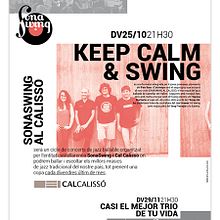 Carteles conciertos Trimestrales Sona Swing . Design project by Natalia Solana - 01.12.2014