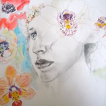 Proyecto para acuarela: Mujer. Projekt z dziedziny Trad, c i jna ilustracja użytkownika Eriko Fukuda - 09.01.2014