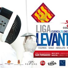 Cartel Liga Levante de Esgrima Ein Projekt aus dem Bereich Design, Werbung und Fotografie von paolo_ocana - 19.01.2014