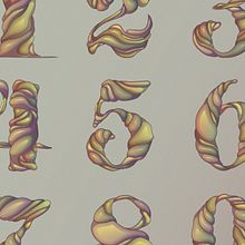 Números Ilustrados. Un proyecto de Ilustración tradicional y Diseño de Cristian Eres - 20.01.2014