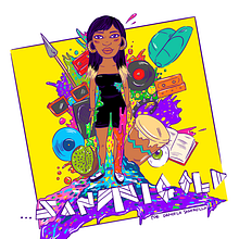 Santigold - Minicómic. . Traditional illustration project by Daniela Santaella - 09.30.2012