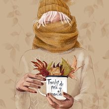 Otoño en una taza de café. Ein Projekt aus dem Bereich Traditionelle Illustration und Digitale Illustration von Verónica Sánchez - 01.12.2019