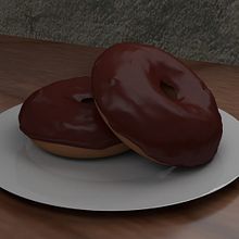 Apetitosos donuts de chocolate (Blender). Design, Traditional illustration, and 3D project by Francisco José Hidalgo - 01.23.2014