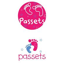 Passets - logo zapatería de niños . Un proyecto de Diseño, Ilustración tradicional y Publicidad de Joana Millán Marcoval - 13.06.2013