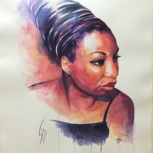 "Soul", retratos de iconos de la música en acuarela. Un proyecto de Ilustración tradicional y Pintura a la acuarela de Cristina Gómez Martínez - 10.08.2020
