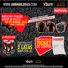 Concurso Burn - GP Brasil F1. Un proyecto de Dirección de arte, Diseño gráfico, Diseño Web y Gestión del diseño de Álvaro Infante - 30.09.2013