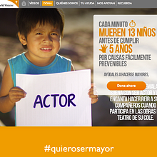 WorldVision - Microsite Quierosermayor.org. Un proyecto de Br, ing e Identidad, Desarrollo Web, Dirección de arte, Diseño y UX / UI de Sebas Intelisano - 14.12.2013