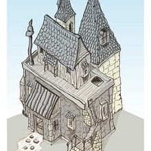 Old houses. Een project van Traditionele illustratie van Marisa Ossorio - 29.01.2014
