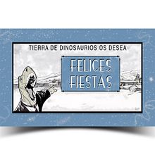 Felicitación Tierra de Dinosaurios. Un proyecto de Diseño gráfico de Soraya Báez - 29.01.2014