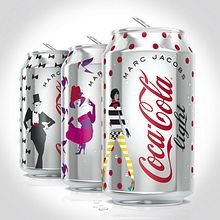 Marc Jacobs - Coca-Cola light. Un proyecto de Dirección de arte, Diseño, Diseño, creación de muebles					, Diseño editorial, Diseño gráfico, Gestión del diseño, Ilustración tradicional, Marketing, Packaging y Publicidad de Álvaro Infante - 27.05.2013