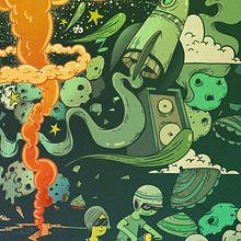 The Atomic Cream. Un progetto di Direzione artistica e Illustrazione tradizionale di Óscar Lloréns - 12.02.2014