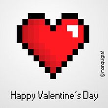 Happy Valentine´s Day 8 Bits. Design project by Javi Rodríguez - 02.13.2014
