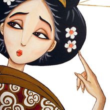 Geishas pintura Ein Projekt aus dem Bereich Bildende Künste von Laure ilustraciones - 16.02.2014